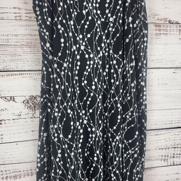 Robert Louis Maxi Skirt XL Womens Black White Pull On Stretch Modest - Picture 9 of 11